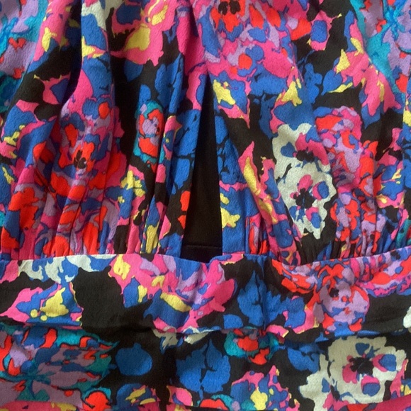 NWT Zara floral long sleeve ruched skirt draped mini dress xs - Picture 10 of 16